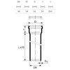 Magnaplast Vidaus kanalizacijos vamzdis HTplus, Ø 40 mm, 0,25 m, baltas