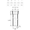 Magnaplast Vidaus kanalizacijos vamzdis HTplus, Ø 110 mm, 0,25 m