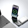 Magnetinis išorinis akumuliatorius (powerbank) Dudao K14S+ 10000mAh 22.5W USB-A + USB-C suderinamas su MagSafe su stovu – baltas