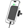MagSafe Automobilinis laikiklis su 15W belaidžiu įkrovimu for Supply / ventiliacijos grotelėms USB-C Tech-Protect CW19 juodos spalvos