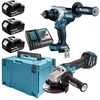 MAKITA KOMPLEKTAS COMBO 18V DLX2544TJ (DDF492 , DGA513) 3×5,0 Ah