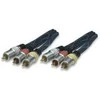 Manhattan HighEnd RCA kabelis, Triple Cinch RCA to Triple Cinch RCA, Mėlyna, 5 ft. (1.50 m), 361163