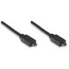 Manhattan Micro HDMI Male to Micro HDMI Male, Shielded, Juodas, 1.0m, Juodas, 326636