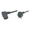 Manhattan, Power cable, computer – wall socket, Schuko – C13, 90 degree angle, Juodas, 2m, 314718