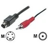 Manhattan S-VIDEO kabelis (Mini Din 4 Pin M) to RCA M, auksinis plated, 1.8m, 346702