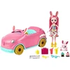 Mattel Enchantimals zuikučio automobilis lėlė Bree Bunny Mobile priedai automobilis ZA5468