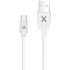 Maxlife laidas USB – USB-C 2,0 m 3A baltas