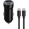 Maxlife MXCC-04 PD QC automobilinis įkroviklis 1x USB-C 1x USB 20W juodas + USB-C – USB-C laidas 60W