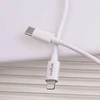 Maxlife MXTC-06-20C PD QC įkroviklis 1x USB-C 20W baltos spalvos + USB-C - Lightning kabelis 20W