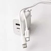 Maxlife MXTC-06-30AC PD QC įkroviklis 1x USB-C 1x USB 30W baltos spalvos + USB-C - USB-C kabelis 60W