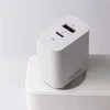 Maxlife MXTC-06-30AC PD QC įkroviklis 1x USB-C 1x USB 30W baltos spalvos + USB-C - USB-C kabelis 60W