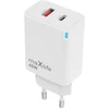 Maxlife MXTC-09-45AC GaN PD QC įkroviklis 1x USB-C 1x USB 45W baltas