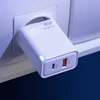 Maxlife MXTC-09-45AC GaN PD QC įkroviklis 1x USB-C 1x USB 45W baltas