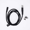 Maxlife MXUC-03 magnetinis laidas USB – Lightning + USB-C + microUSB 1,0 m 3A juodas nailoninis