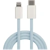 Maxlife MXUC-06 laidas USB-C – Lightning 1,0 m 20W mėlynas nailoninis