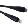 Maxlife MXUC-08 laidas USB-C – Lightning 1,0 m 27W juodas nailoninis
