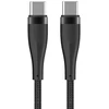 Maxlife MXUC-08 laidas USB-C – USB-C 1,0 m 100W juodas nailoninis