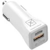 Maxximus AUTOMOBILINIS ĮKROVIKLIS MX KAPPA 18W PD+QC, USB-A+C + TYPE-C/LIGHTNING KABELIS 20W PD Baltas