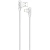 Maxximus Kabelis MX CORNER FAST CHARGE LIGHTNING 2.4A / 1m, baltos spalvos