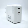 Maxximus SIENINIS ĮKROVIKLIS MX BURST GaN PD 35W, 2xUSB-C + C/C PD LAIDAS 65W Baltas