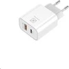 Maxximus Tinklo įkroviklis MX ALFA 20W PD+QC, USB-A+C + kabelis C/C 20W PD, baltos spalvos