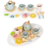 ECOTOYS medinis arbatinukas su puodeliais, 14 dalių rinkinys