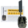 Medžioklės kamera PNI Hunting 550C Internet 4G LTE, tiesioginė prieiga ir pranešimai per „Tuya“ programėlę, įkraunama baterija 8000 mAh komplekte