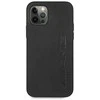 Mercedes AMG AMHCP12LDOLBK Apple iPhone 12 Pro Max 6,7″ juodos spalvos kietas dėklas Leather Hot Stamped