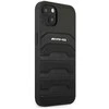 Mercedes AMG AMHCP13SGSEBK Apple iPhone 13 mini 5,4″ juodos spalvos kietas dėklas Leather Debossed Lines