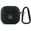 Mercedes MEA4CSLBK AirPods 4 dėklas juodos spalvos Leather Metal Logo