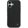 Original dėklas MERCEDES Leather Large Laurel Leave MagSafe skirtas Apple iPhone 17 juodos spalvos