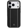 Juoda Mercedes Leather Star Pattern Stripes MagSafe dėklas iPhone 17 Pro