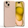 Mercury MagSafe Semi-Silikoninis Apple iPhone 15 Plus 6,7" dėklas telefonui rožinės spalvos sand