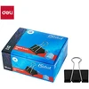 Metaliniai spaustukai DELI 51mm, 12vnt./pak., juodos spalvos