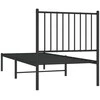 Lova Metalinis lovos rėmas su galvūgaliu, juodos spalvos, 75x190cm