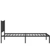 Lova Metalinis lovos rėmas su galvūgaliu, juodos spalvos, 75x190cm