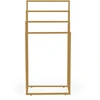Metalinis pastatomas rankšluosčių stovas su 4 laikikliais, auksinis, ModernHome