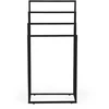 Metalinis pastatomas rankšluosčių stovas su 4 laikikliais, juodas, ModernHome