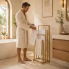 Metalinis pastatomas rankšluosčių stovas su 4 laikikliais, auksinis, ModernHome