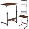 Mobile laptop table – side desk for armchair in aged walnut finish, ModernHome