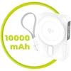 Pitaka Mobile Origin 10000 mAh Qi2 TFT ekranas pusiau kietas išorinis akumuliatorius PB19 – USB-C laidas baltas