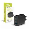 Mobile Origin GaN 40W laidinis įkroviklis MO13, juodos spalvos 1 USB-A + 2 USB-C