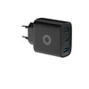 Mobile Origin GaN 40W laidinis įkroviklis MO13, juodos spalvos 1 USB-A + 2 USB-C