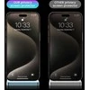 Apsauginis stiklas „Mobile Origin Privacy Screen Guard iPhone 15 Pro Max“ su lengvai aplikatoriumi, 2 vnt. pakuotėje