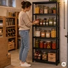 ModernHome 5 lentynų stovas daiktams laikyti garažui, rūsiui ir namams – juodas