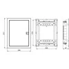 Modulinis skydas ETI ECG14MEDIA-I, potink, IP30, 14 mod.