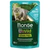 Monge BWild konservai pašaras su menke, krevetėmis ir daržovėmis padaže 85g