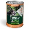 Monge BWild puppy konservuotas pašaras su antiena, moliūgais ir cukinijomis 400g