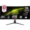 Monitorius MSI MAG 342CQR E2 34" / UWQHD / 180Hz / 1ms / curved juodos spalvos