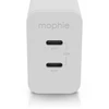 Zagg International Mophie Gan Charger - 45W sieninis įkroviklis (2x USB-C) (baltas) | Tiekimas